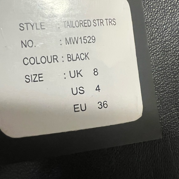 Muubaa women’s leather pants size 4 US black - Picture 5 of 12